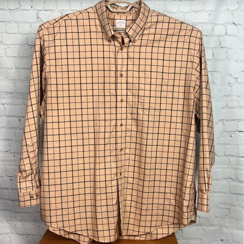 Brooks Brothers The Original Polo Shirt Button Down XXL 100% cotton non-iron